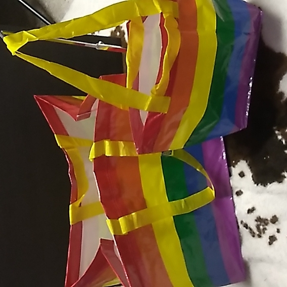 2 Ikea Bags STORSTOMMA + KVANTING Rainbow totes Bags pride Bundle - Picture 3 of 9
